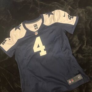 Women's Dallas Cowboys Dak Prescott Nike Navy Alternate Game Team Jersey Sz L